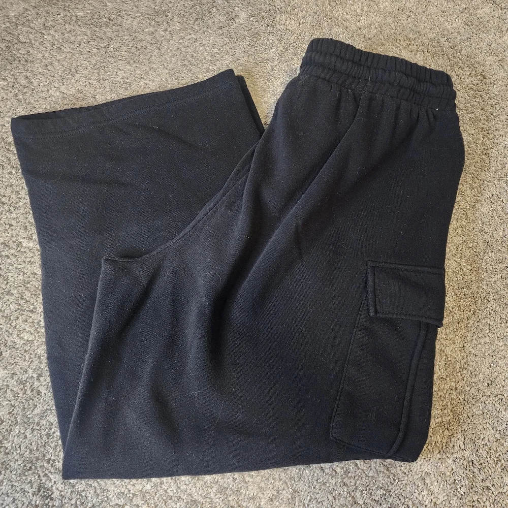 Men's Black Cargo Sweatpants 3X - Picture 1 of 4